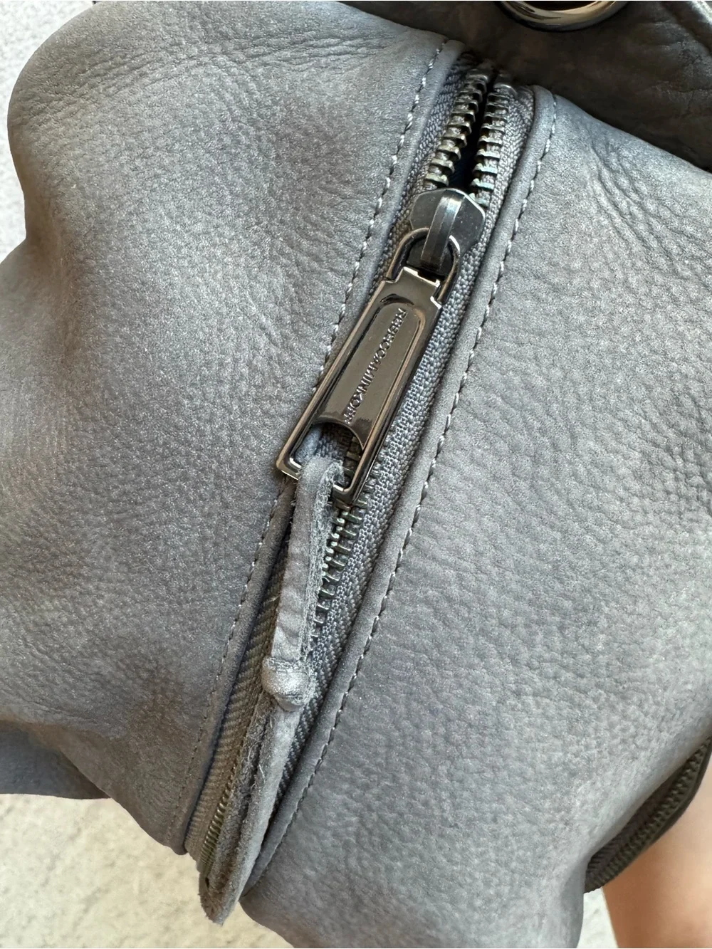 Rebecca Minkoff New Gray Julian Medium Leather Sling Backpack